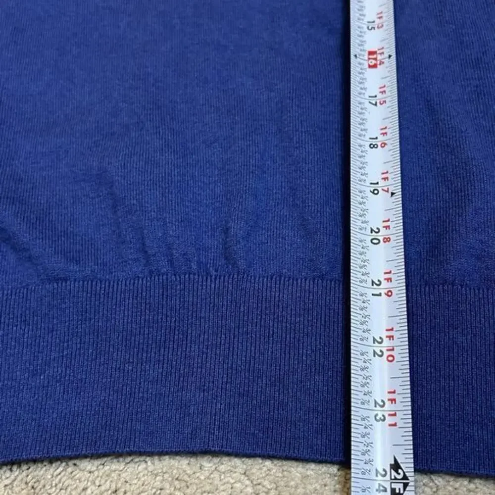 Banana Republic Men’s M‎ Cotton Cashmere 1/4 Zip Sweater Blue Pullover